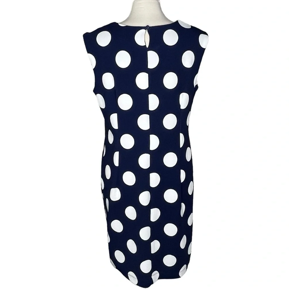Karin Stevens 16 polka dot dress blue white yellow